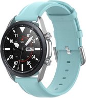 By Qubix Classic leren bandje 20mm - Blauw - Geschikt voor Samsung Galaxy Watch 6 - Galaxy Watch 6 Pro - Galaxy Watch 5 - Galaxy Watch 5 Pro - Galaxy Watch 4 - Galaxy Watch 4 Classic - Active 2 - Watch 3 (41mm)