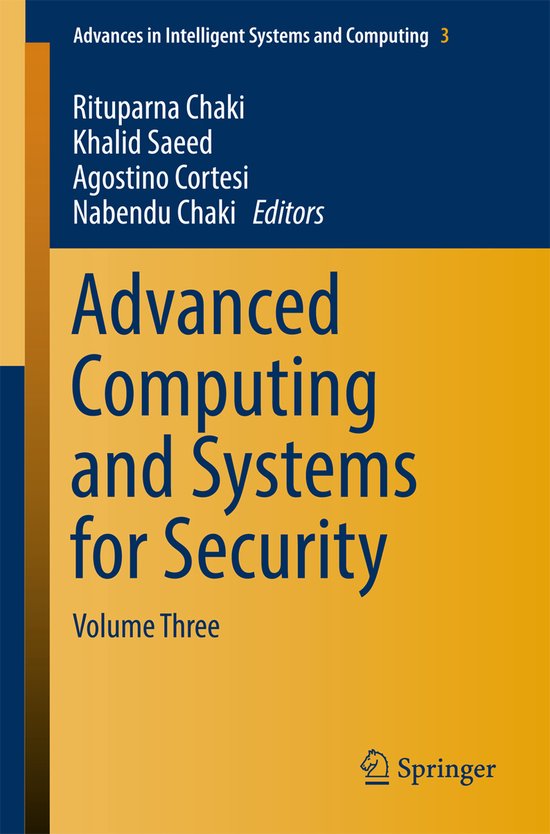 Advanced Computing and Systems for Security - cover