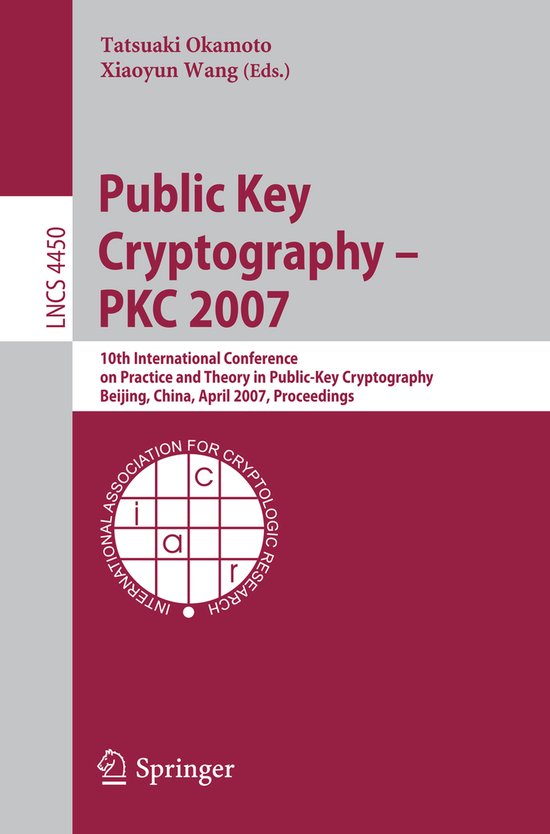 Public Key Cryptography - Pkc 2007 - cover
