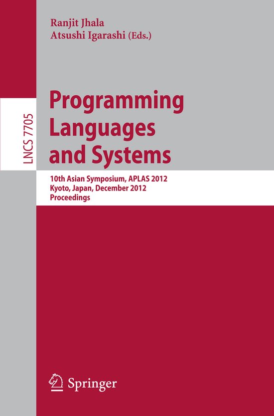 Programming Languages and Systems - cover