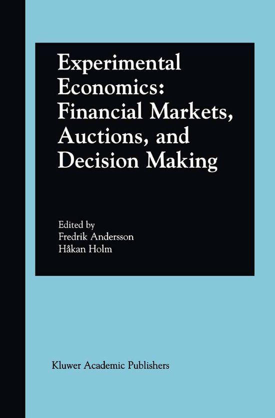 Experimental Economics - cover