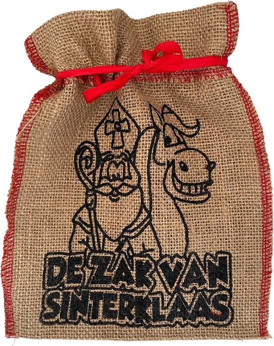 Foto: 3bmt jute zak sinterklaas 20 x 25 cm snoepzak leuke cadeauverpakking