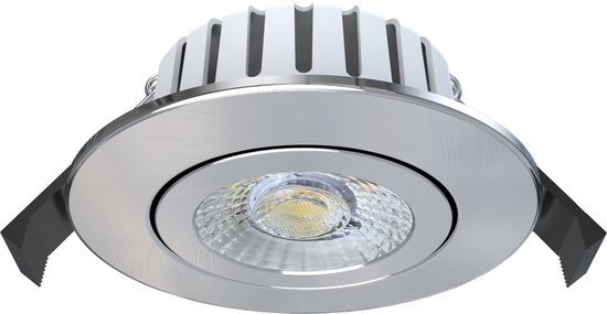 Ledvion LED Inbouwspot, RVS, 7W, IP65, CCT, COB, Ø90mm, Dimbaar, Badkamer Inbouwspot, Plafond Inbouwspot, Dimbare LED Lamp, 5 Jaar Garantie