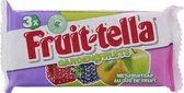 Fruittella 3 rollen snoep gemaakt met fruitsap in 4 verschillende smaken