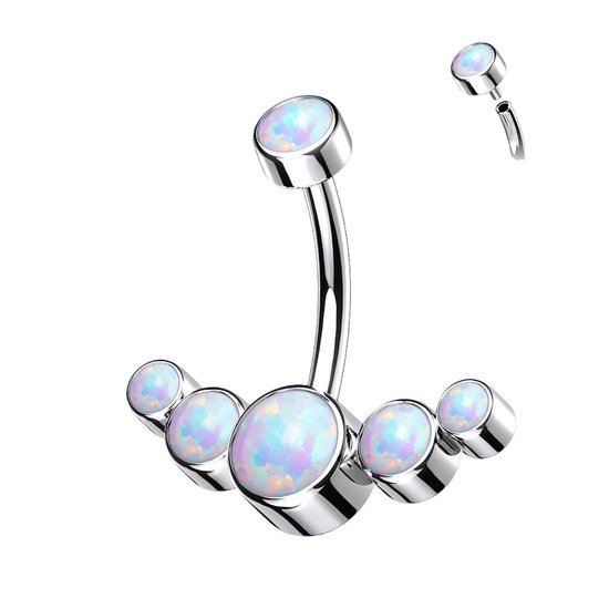Navelpiercing titanium hartje roze Navelpiercing titanium hartje roze
