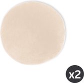 Tiseco Home Studio - Coussin (rempli) MARSHMALLOW - SET/2 - polyester - remplissage en peluche - super doux - Diamètre 40 cm - Ivoire