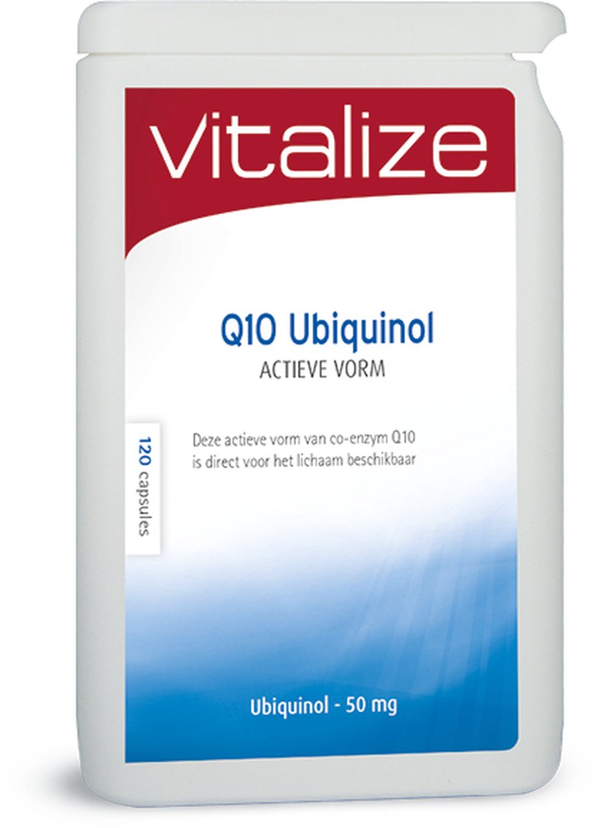 Goedkoopste Vitalize Q10 Ubiquinol Actieve Vorm 120 capsules | Omgezette vorm van co-enzym Q10 - Door Kaneka gepatenteerde en omgezette vorm van co-enzym Q10 ubiquinon