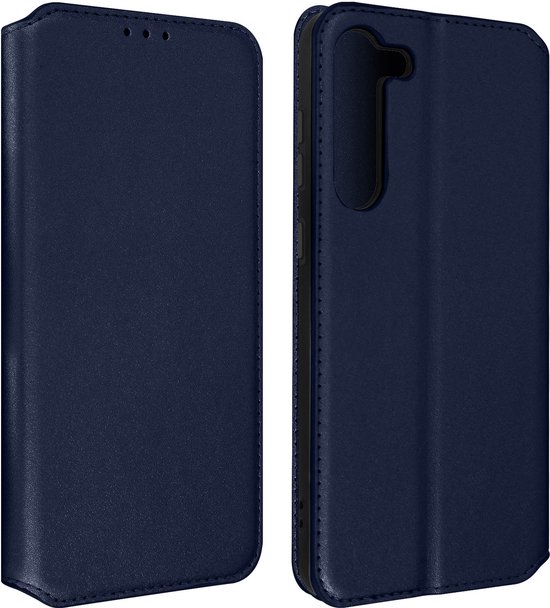 Coque Convient pour Samsung Galaxy S23 Flip Card Holder Video Support Blauw