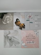 Condoleancekaart - rouwkaart - set van 5 - Hallmark - wenskaart