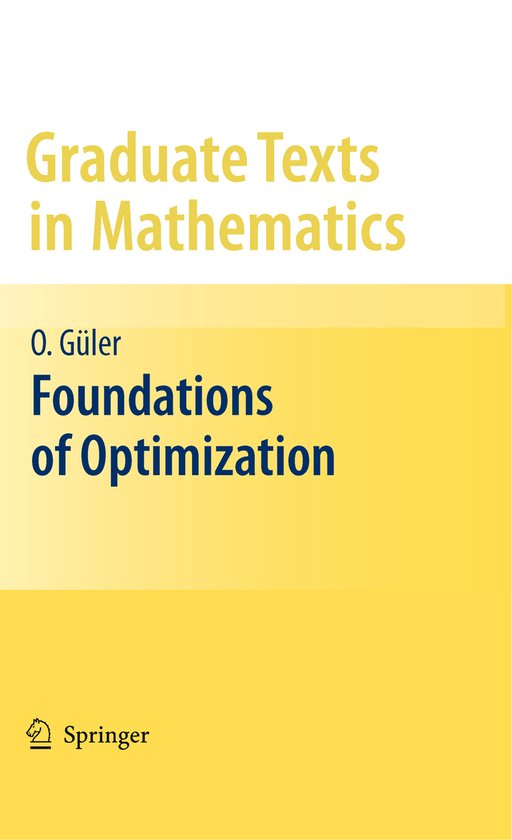 Foundations Of Optimization - cover