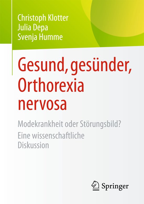 Gesund, gesünder, Orthorexia nervosa - cover