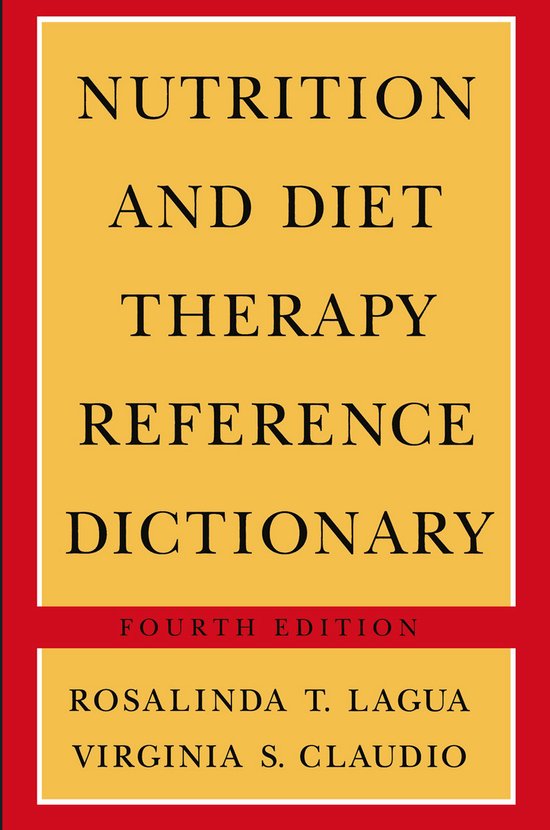 Nutrition and Diet Therapy Reference Dictionary - cover