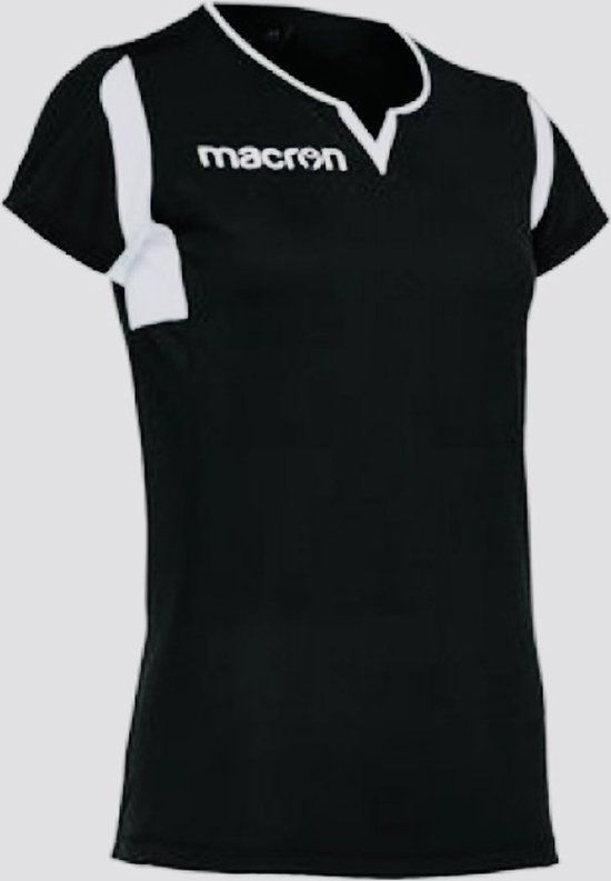 Sportshirt meisjes, Macron Fluorine, kleur zwart/wit, maat XS
