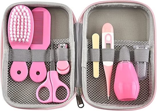 Foto: Sft products baby verzorgingsset roze 8 delige baby care set manicure set newborn care set