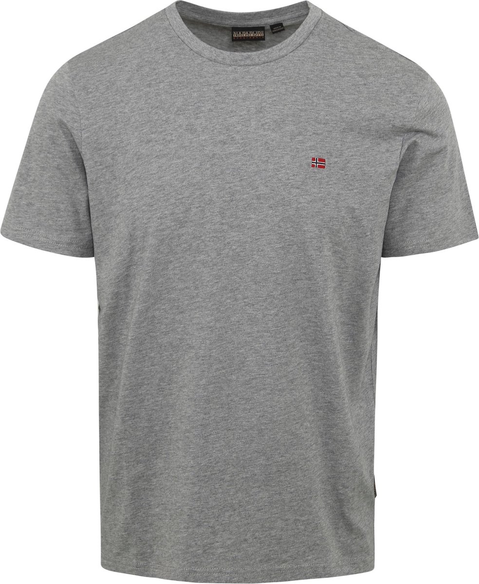 SINGLES DAY! Napapijri Salis T-shirt Heren 3XL Regular-fit Grijs