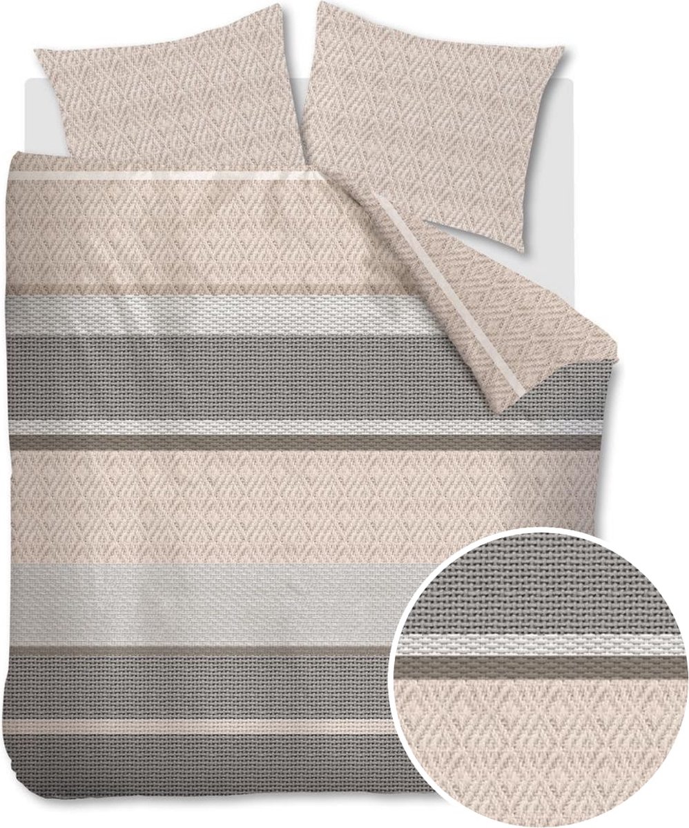 Ambiante Seb dekbedovertrek - Tweepersoons - 200x200/220 - Naturel
