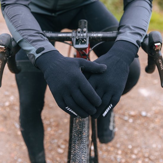 GripGrab - Waterproof Knitted Thermo Fietshandschoenen Waterdichte Gebreide Regen Fiets Handschoenen - Zwart - Unisex - Maat M/L — afbeelding 5