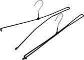 TopHangers [Set van 10] - Broekklem kledinghangers / broekhangers met zwarte anti-slip coating