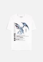 YuGiOh! - Blue-Eyes White Dragon Heren T-shirt - 2XL - Wit