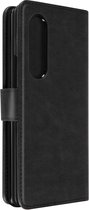 Hoesje Geschikt voor Samsung Z Fold 3 met klep en magnetische flap zwart