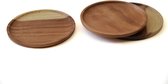 Floz Design houten glasonderzetters - set van 2 - diameter 12 cm - fairtrade