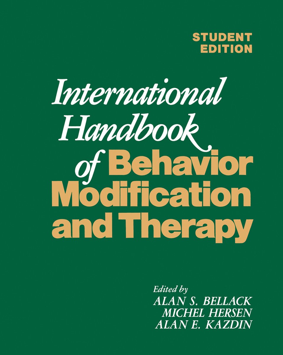 International Handbook of Behavior Modification and Therapy - Springer-Verlag New York Inc.