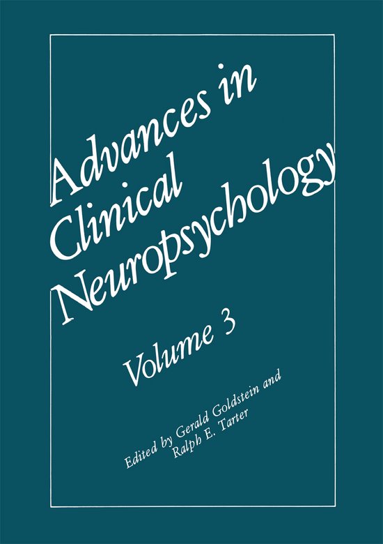 Advances in Clinical Neuropsychology- Advances in Clinical N ... - cover