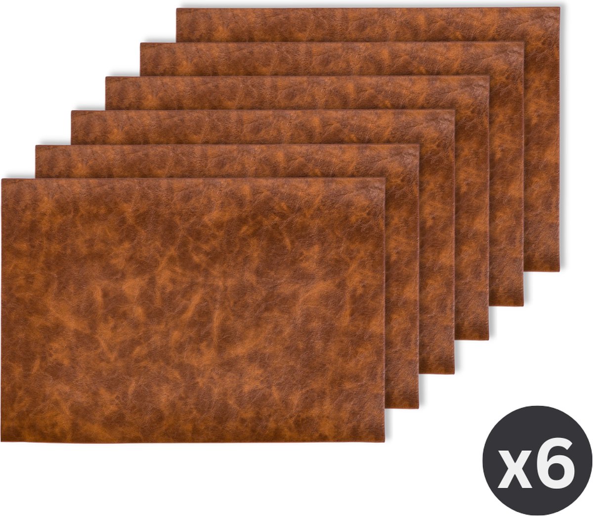 Tuscan placemat rechthoekig, SET/6, 33x45 cm, walnut