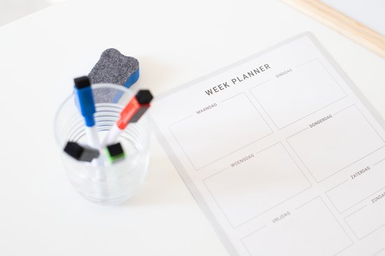 Planbooks - Magnetische Weekplanner - Whiteboard Weekplanner - Planbord - Familieplanner - A4 - Inclusief Stiften en Wisser