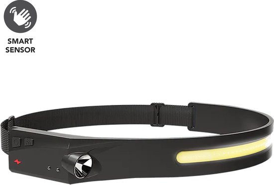 AchatÃ© LED Hoofdlamp - Werklamp - Bewegingssensor - Oplaadbaar - IPX6 Waterdicht - Zwart