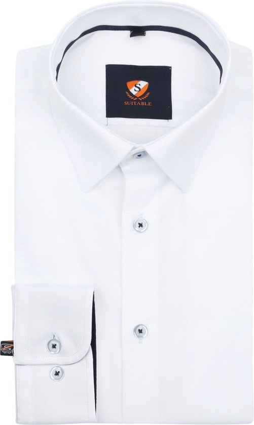 Suitable - Overhemd 261-1 Wit - Heren - Maat 42 - Slim-fit