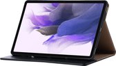 Phreeze Tablethoes - Geschikt voor Samsung Galaxy Tab S7 FE - 2021 - Luxe Lederen Hoesje - Ingebouwde Standaard met Kaarthouders - Hoesje met Magnetische Sluiting - Beschermhoes - Zwart