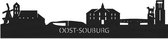 Skyline Oost-Souburg Zwart hout - 100 cm - Woondecoratie - Wanddecoratie - Meer steden beschikbaar - Woonkamer idee - City Art - Steden kunst - Cadeau voor hem - Cadeau voor haar - Jubileum - Trouwerij - WoodWideCities