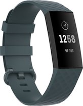 Convient pour Fitbit Strap Charge 4 / Charge 3 - Siliconen - Rock Blue - Taille S/ M
