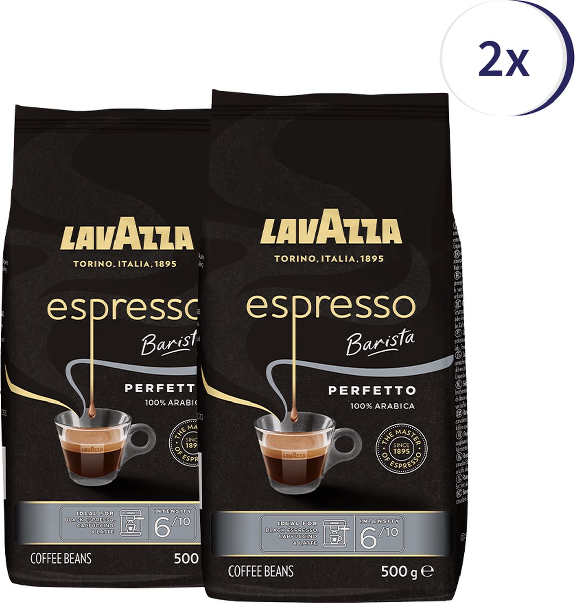 Lavazza Espresso Barista Perfetto koffiebonen - 500 gram krimp x2