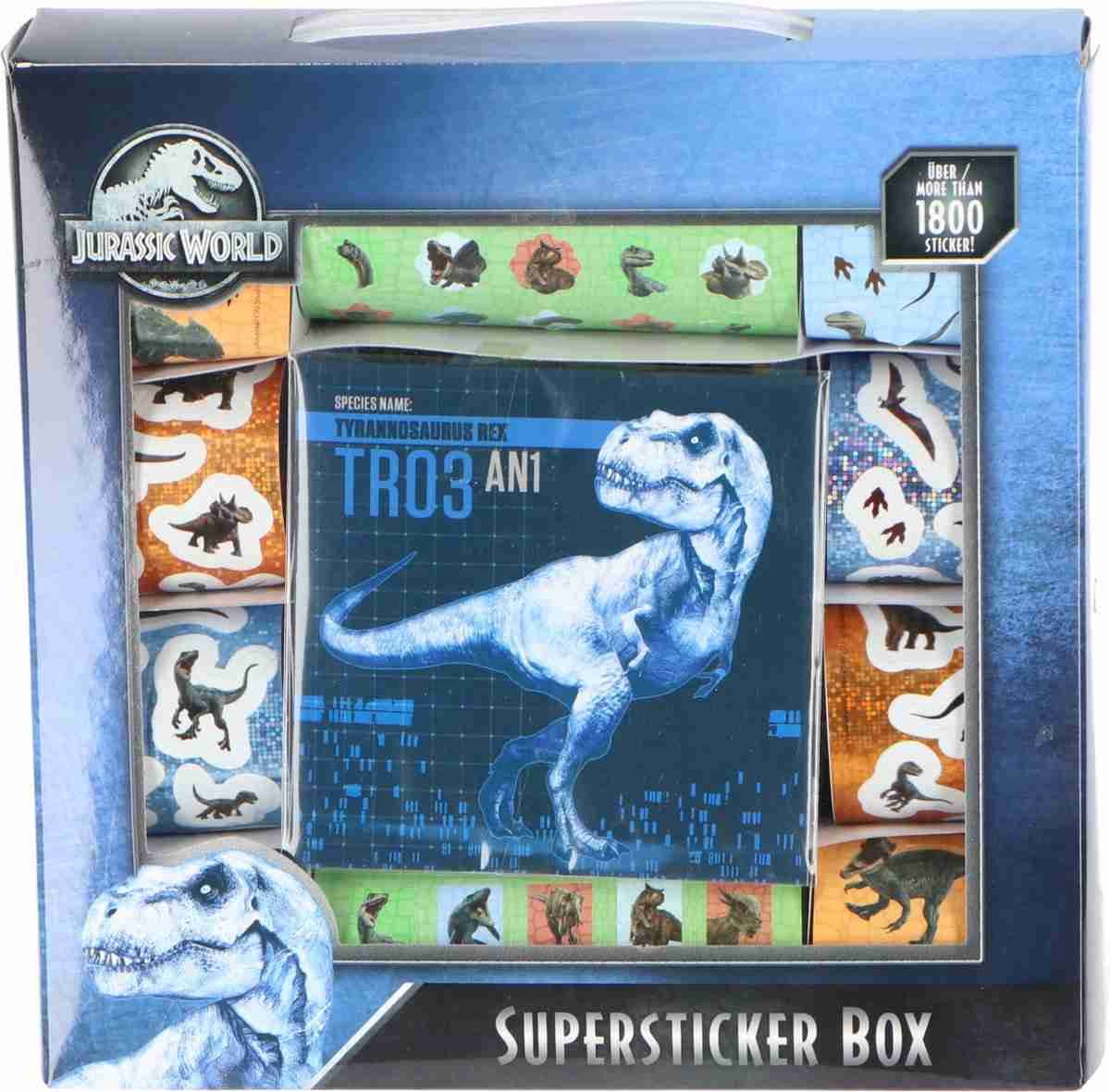 Jurassic World supersticker box 1800 stickers 2 boxen voor de prijs
