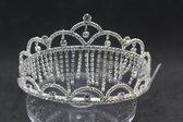 Mooie tiara, kroon, bruid, prinses, haaraccessoire, luxe diadeem, Haarpin, bloemen, haarpin, strass, koningin, maangodin, godin