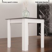 GoodVibes - Vierkante eettafel - 4 personen - MDF Wood - Keuken - Eetkamer Tafel - Zwart - 80 x 80 x 76,5 cm