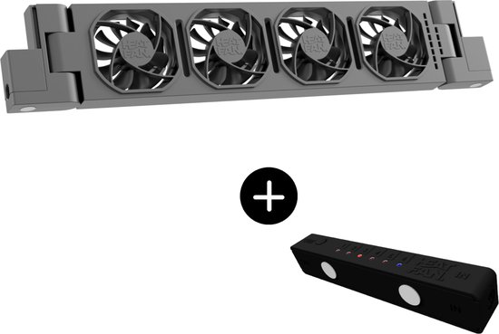 HeatFan 4 - Enkele Set - Radiator Ventilator - Smart - Black Edition