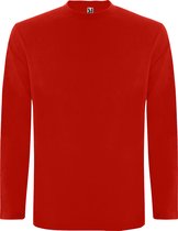 Rood Effen t-shirt lange mouwen model Extreme merk Roly maat L