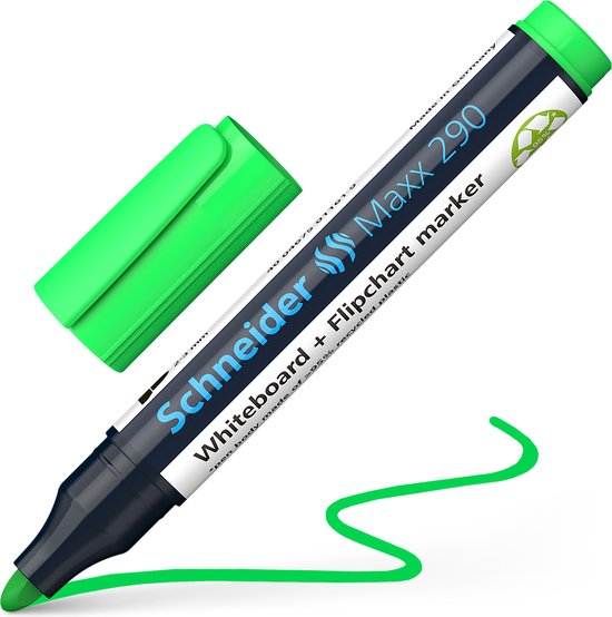 Schneider whiteboard marker - Maxx 290 - ronde punt - licht groen - voor whiteboard en flipover - S-129111