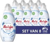 Bol.com Robijn Klein & Krachtig Classics Stralend Wit Vloeibaar Wasmiddel - 8 x 19 wasbeurten - Voordeelverpakking aanbieding