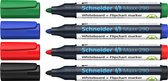 Schneider whiteboardmarker - Maxx 290 - ronde punt - 3+1 gratis - voor whiteboard en flipover - S-129084