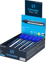 Schneider whiteboardmarker - Maxx 290 - ronde punt - blauw - 10 stuks - voor whiteboard en flipover - S-129003-10