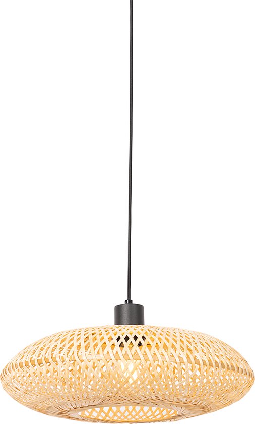 QAZQA ostrava - Oosterse Hanglamp - 1 lichts - Ø 40 cm - Naturel - Woonkamer | Slaapkamer | Keuken