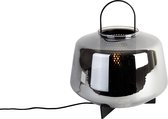 QAZQA kevin - Art Deco Tafellamp - 1 lichts - H 32.5 cm - Grijs - Woonkamer | Slaapkamer | Keuken
