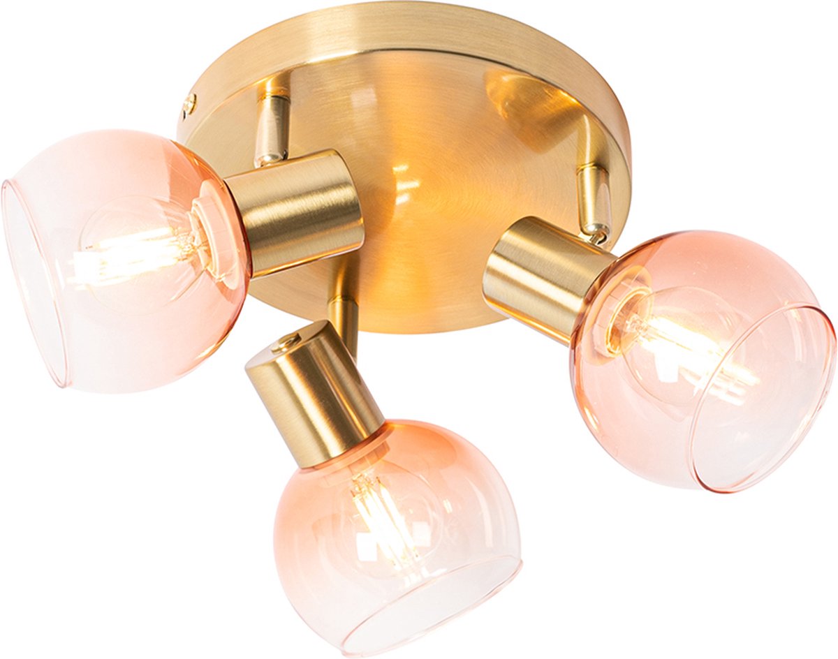 Qazqa Vidro - Art Deco Plafondspot | Spotje | Opbouwspot - 2 lichts - L