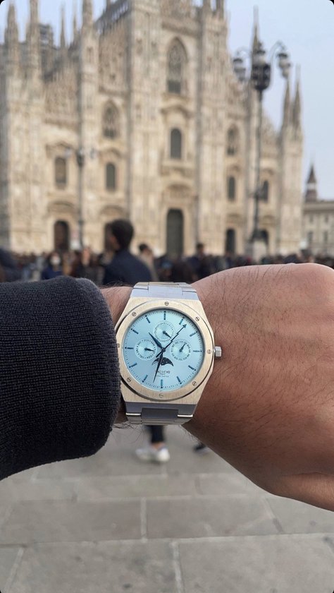 Montre calendrier lunaire - Valuchi - Ice Blue