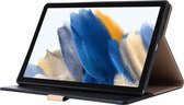 Phreeze Tablethoes - Geschikt voor Samsung Galaxy Tab A8 - 2022 - Luxe Lederen Hoesje - Ingebouwde Standaard met Kaarthouders - Hoesje met Magnetische Sluiting - Beschermhoes - Zwart