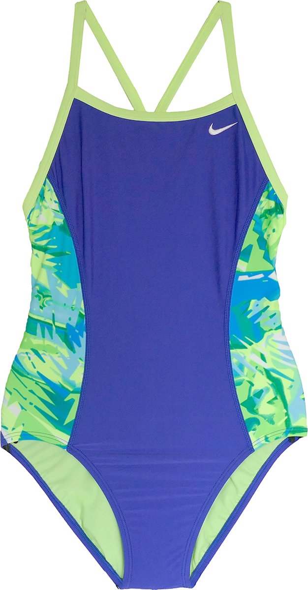 Nike Swim Lingerie Tank Badeanzug Sportbadeanzug mit flachen Nähten Groen